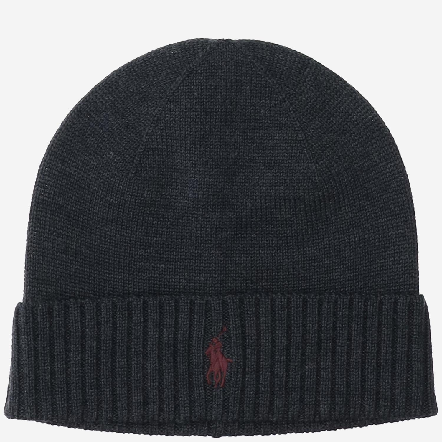 BEANIE IN LANA CON LOGO 710886137 004 POLO RALPH LAUREN 