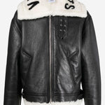 GIACCA IN PELLE CON LOGO UE54JA140B BLACK VETEMENTS 
