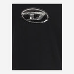 T-SHIRT IN COTONE CON LOGO IN PAILLETTES J02371 KYAUNK900 DIESEL KIDS 