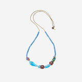 Collana con delfini e perle in vetro MIXEDGLASSBEAD DOLPHINBLUE SORBET ISLAND 
