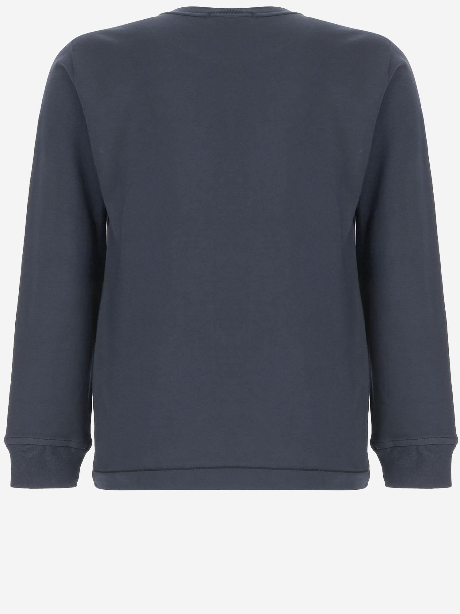 T-SHIRT MANICHE LUNGHE IN COTONE CON LOGO 2100003 S0047V0020 STONE ISLAND KIDS 
