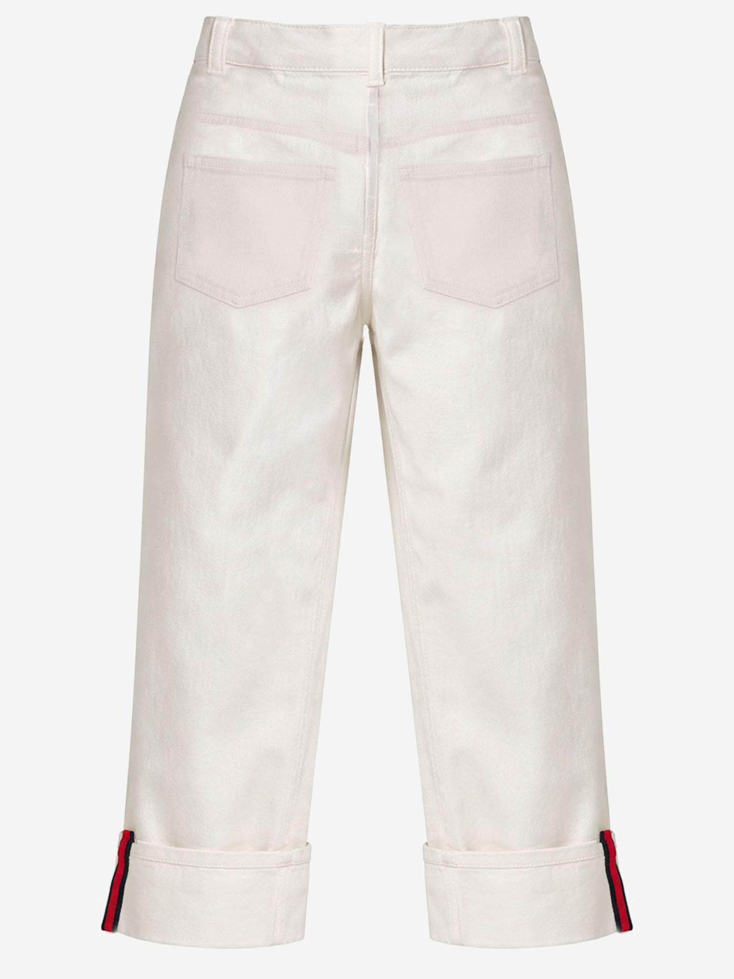 JEANS IN DENIM DI COTONE CON DETTAGLI WEB 826644 XDDFB9692 GUCCI KIDS 