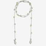 COLLANA CON  perle VSINGLE VERDE MELA 