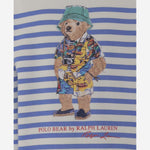 Felpa in misto cotone con stampa e motivo a righe 323965908 001 POLO RALPH LAUREN KIDS 