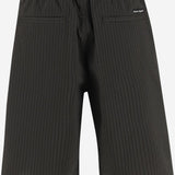 Pantaloni corti in seersucker a righe OM01406WC5032 P391 MAISON KITSUNE 