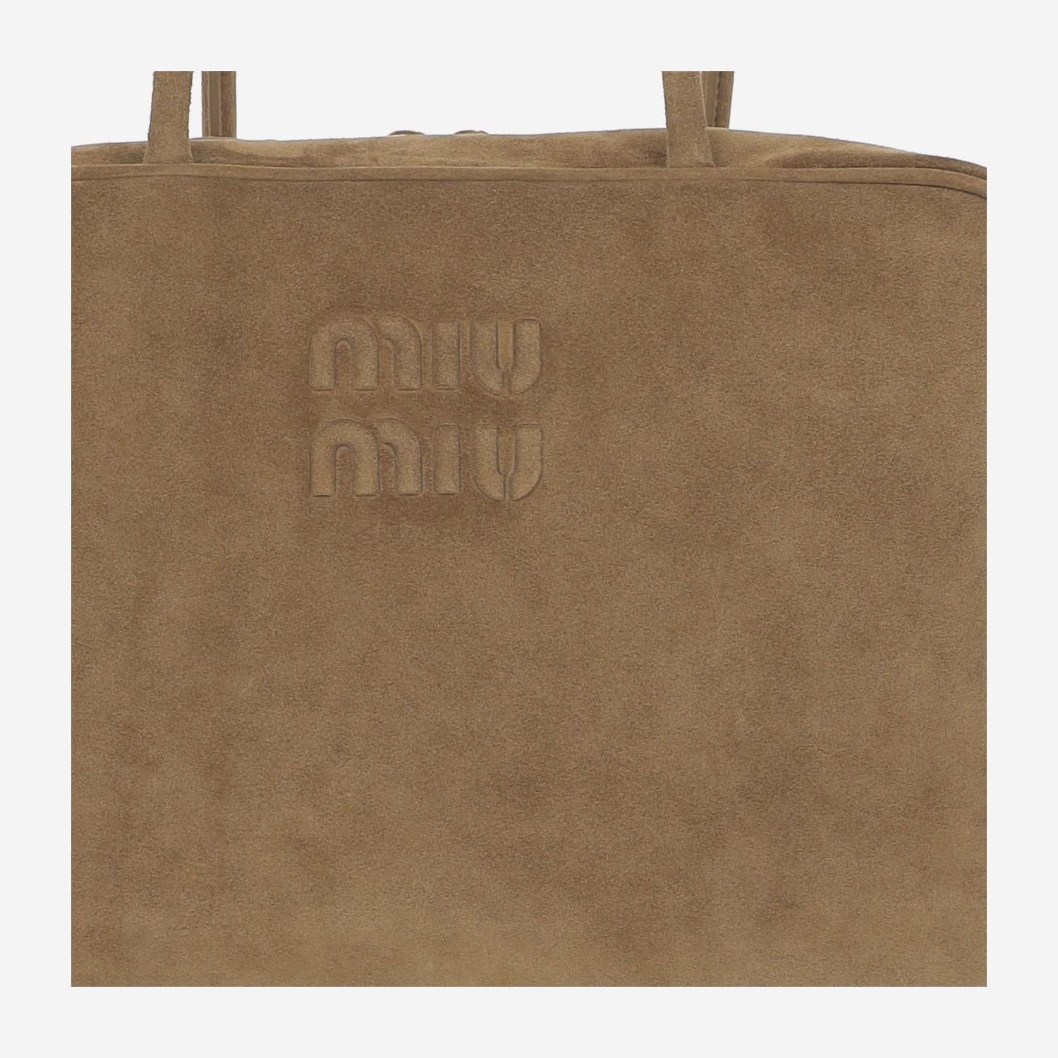 BORSA BEAU IN PELLE SCAMOSCIATA 5BB117 2CSSF0393 MIU MIU 