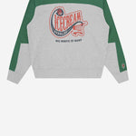 FELPA IN COTONE CON LOGO IC25338 GREENHEATHERGREY ICECREAM 