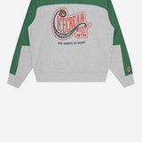 FELPA IN COTONE CON LOGO IC25338 GREENHEATHERGREY ICECREAM 