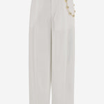 PANTALONI IN MISTO VISCOSA CON CATENA DECORATIVA WTR49S FAC1480001 DARKPARK 