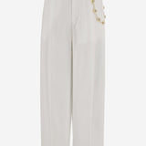 PANTALONI IN MISTO VISCOSA CON CATENA DECORATIVA WTR49S FAC1480001 DARKPARK 