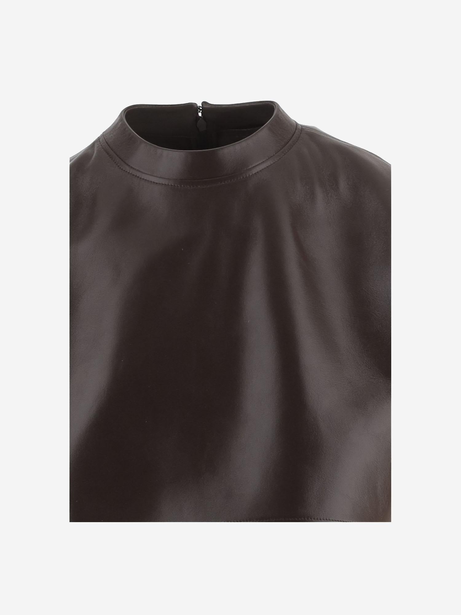 TOP CROP IN PELLE 871799 TUS172150 BALENCIAGA 