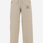 PANTALONI IN COTONE CON  LOGO 8117389 TUNDRA BURBERRY 