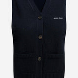 GILET IN CASHMERE CON LOGO MMV380 19RLF0008 MIU MIU 