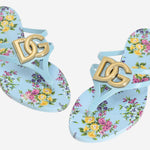 Sandali bassi da spiaggia con stampa floreale CW2418 AY850HC5XL DOLCE & GABBANA 