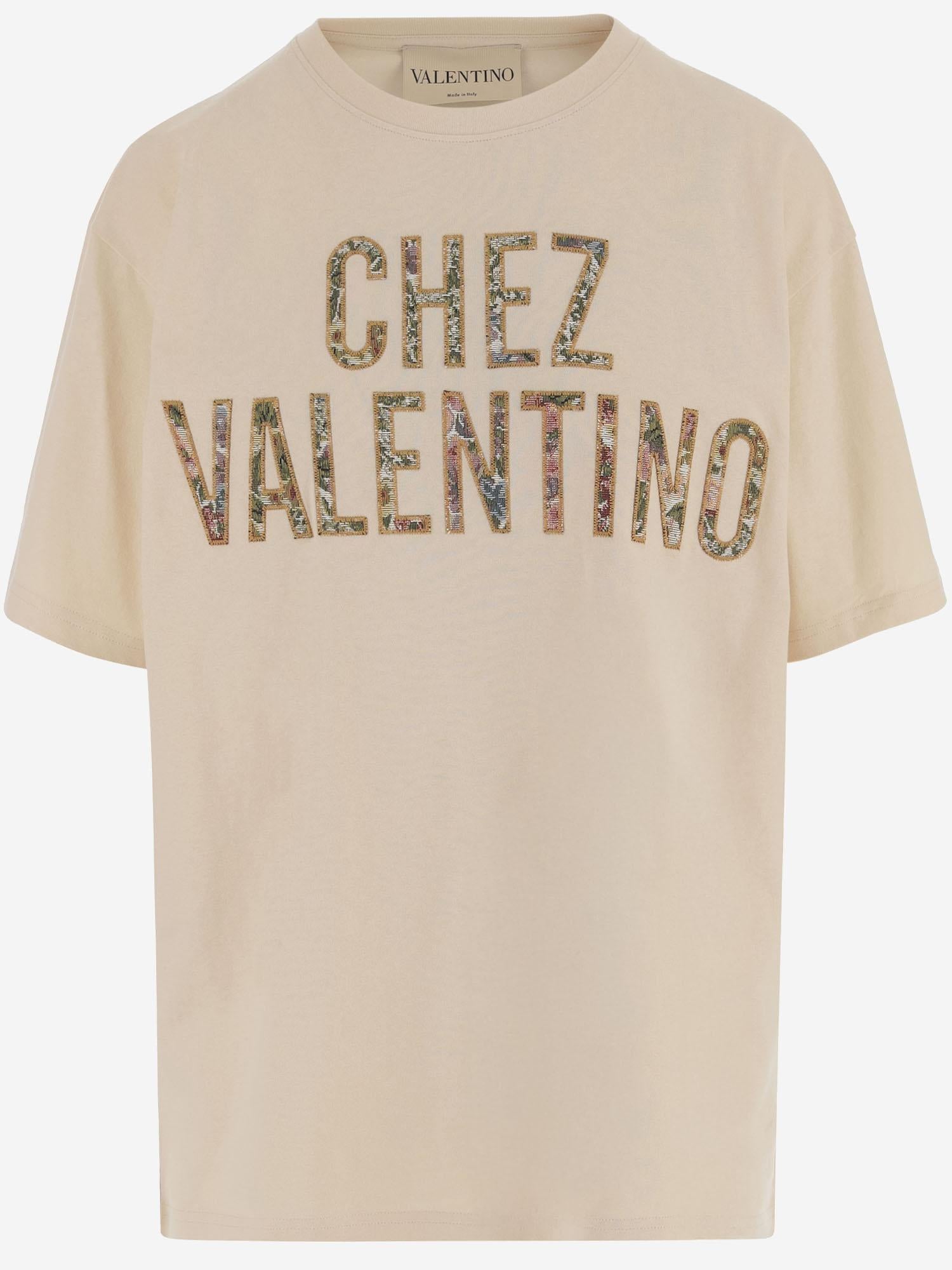 T-SHIRT IN COTONE CON LOGO 8B3MG26A A5JET5 VALENTINO 