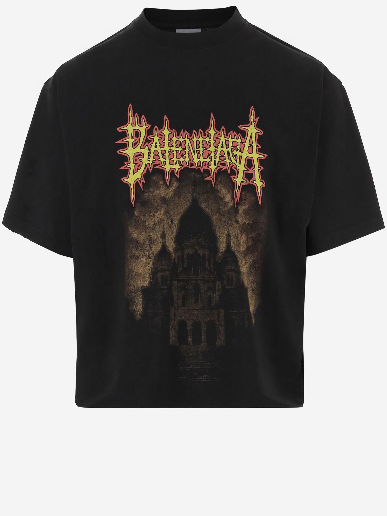 T-SHIRT IN COTONE CON STAMPA 850990 TUVE41000 BALENCIAGA 