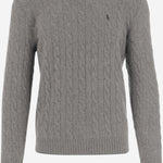 MAGLIA A TRECCE IN LANA E CASHMERE 710876762 012 POLO RALPH LAUREN 