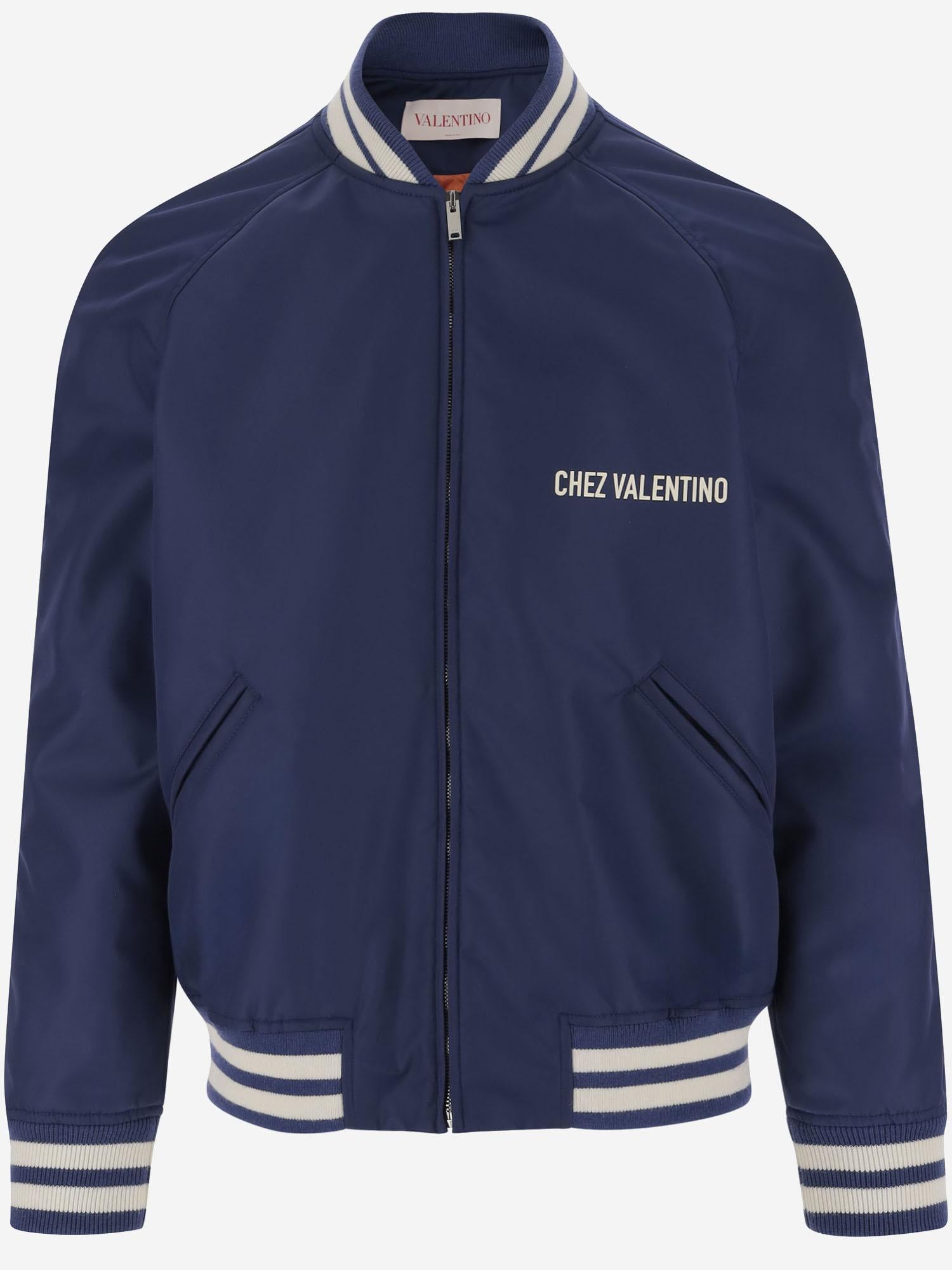 BOMBER IN NYLON CON STAMPA CHEZ VALENTINO 6V3CIM225CM G88 VALENTINO 