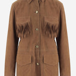 Giacca con frange in pelle scamosciata UN05 RSC375 UNCOMMON 