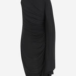 ABITO NERO CON DRAPPEGGIO IN JERSEY DI VISCOSA 819930 V4N201000 BOTTEGA VENETA 
