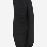 ABITO NERO CON DRAPPEGGIO IN JERSEY DI VISCOSA 819930 V4N201000 BOTTEGA VENETA 