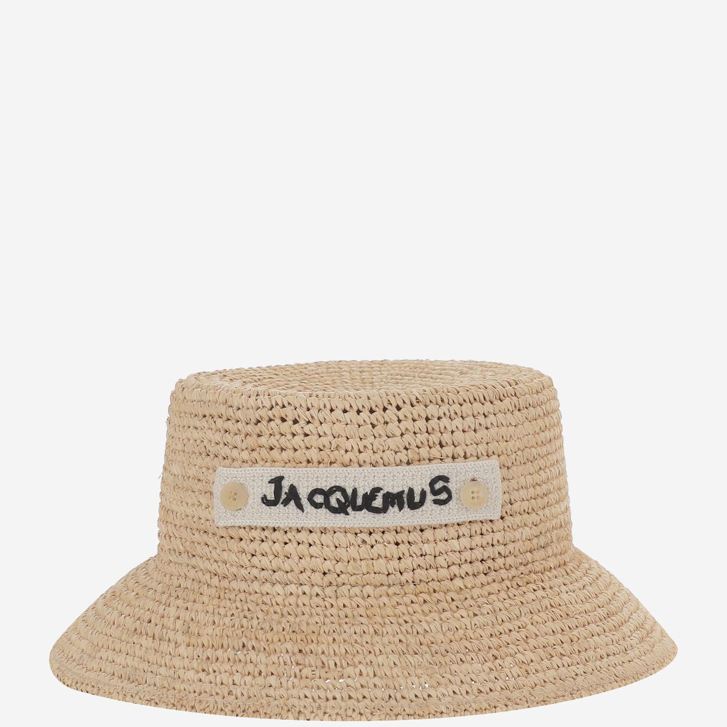 CAPPELLO BUCKET IN RAFIA CON LOGO ACU00835AW00501 142 JACQUEMUS 