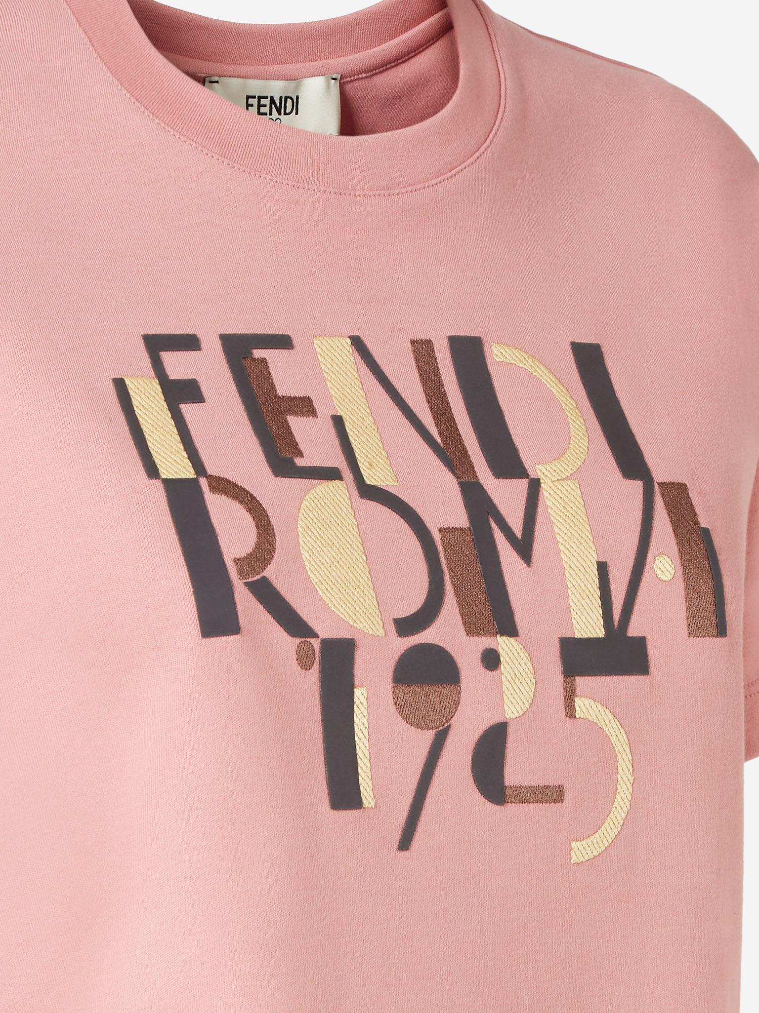 T-SHIRT IN COTONE CON LOGO FS7254 AVF9F1T6N FENDI 