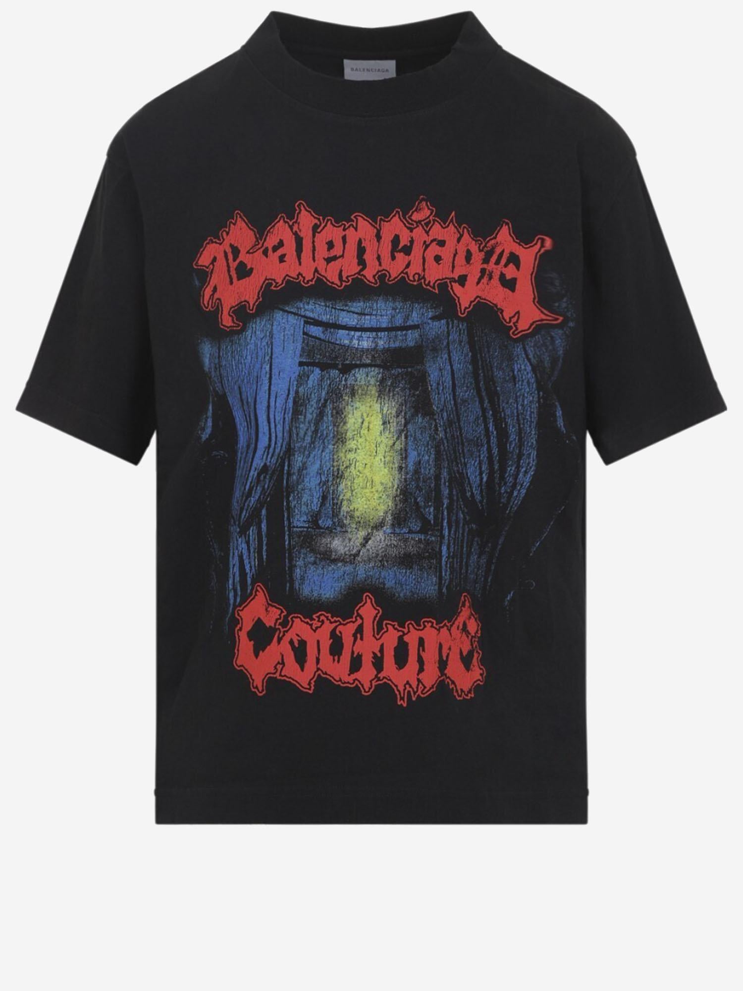 T-SHIRT IN COTONE CON STAMPA 850990 TUVD51000 BALENCIAGA 