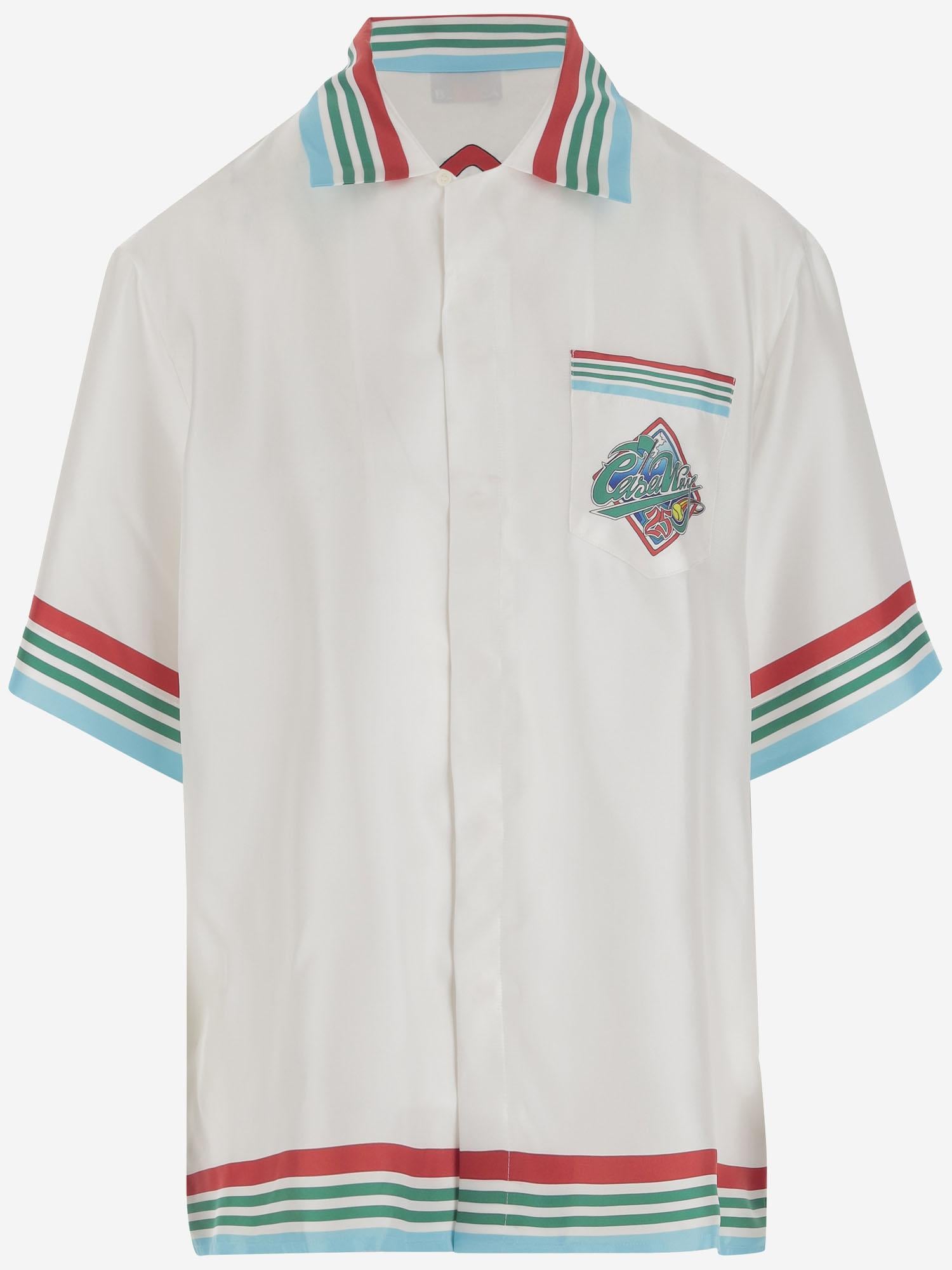 CAMICIA IN SETA CON STAMPA GRAFICA UWS25SH003 06 CASABLANCA 