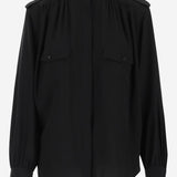 Camicia plissettata in crêpe di seta CH26SHT20005 001 CHLOE 