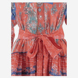 ABITO IN COTONE CON MOTIVO Geometrico NAVARO WESTERN4POPPYREDBLUE PEPS CANNES 