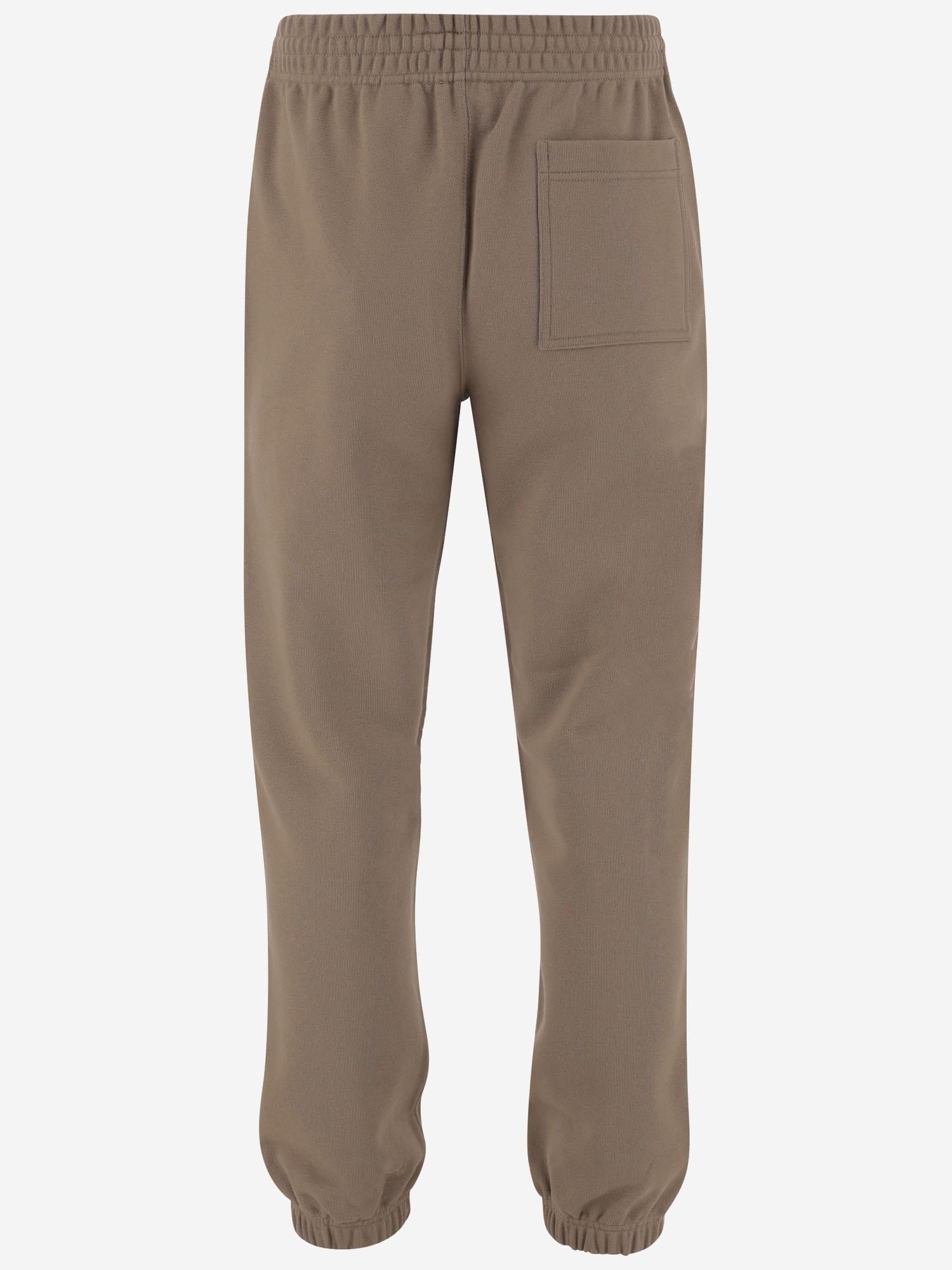 PANTALONI IN COTONE CON APPLICAZIONE CHECK 8116096 CLAY BROWN BURBERRY 