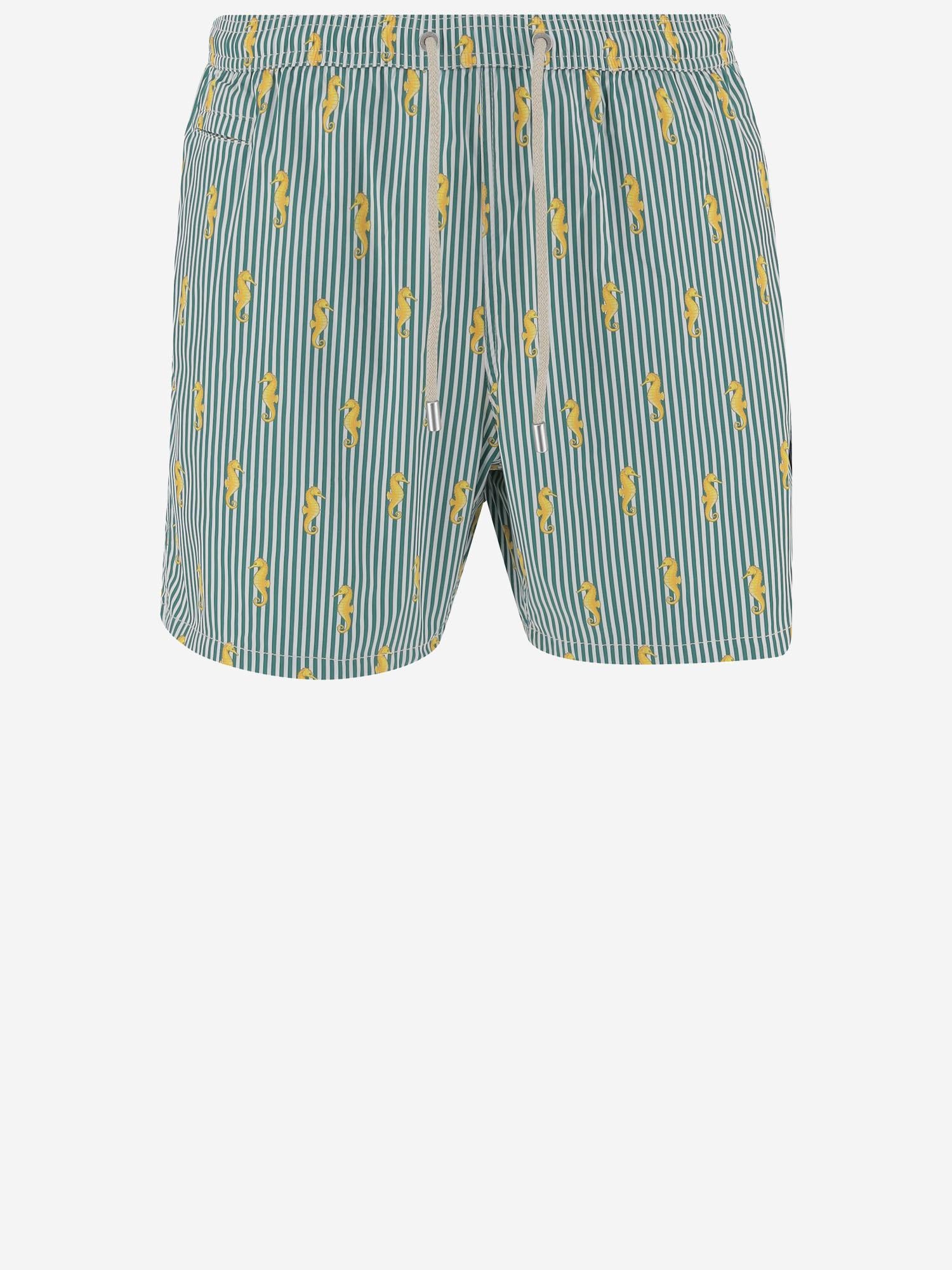 SHORTS DA BAGNO IN NYLON CON MOTIVO FANTASIA LIG0016 07583L MC2 SAINT BARTH 