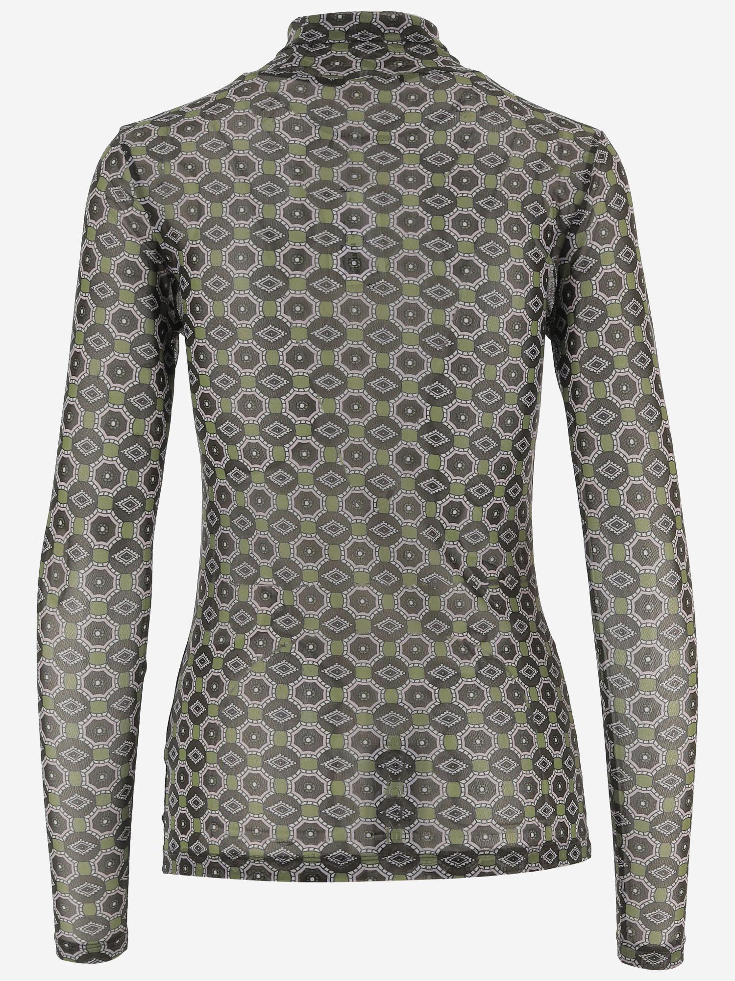 MAGLIA IN NYLON STRETCH CON MOTIVO GEOMETRICO 011121 2623604 DRIES VAN NOTEN 