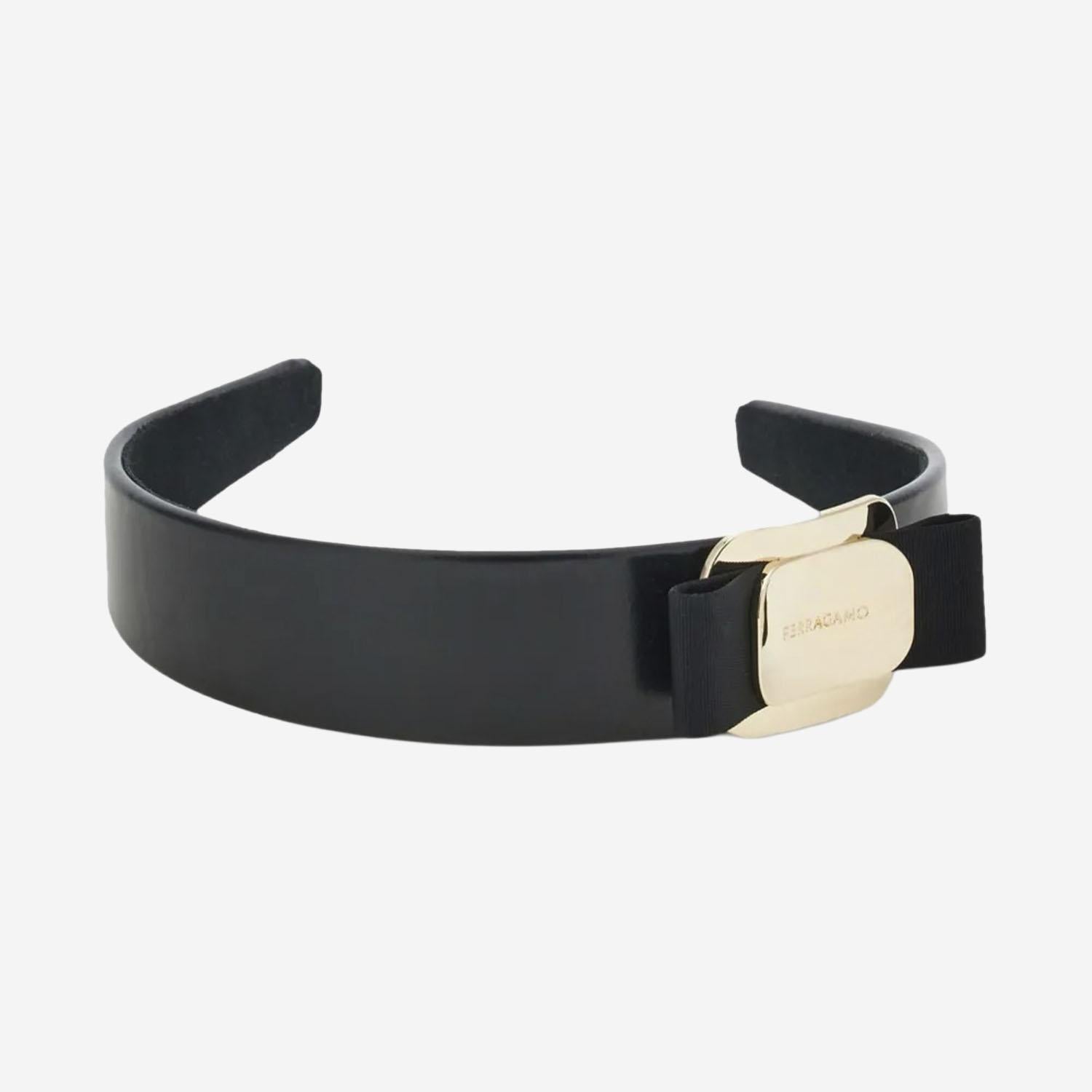 CERCHIETTO FIOCCO VARA 340454 001NERO SALVATORE FERRAGAMO 