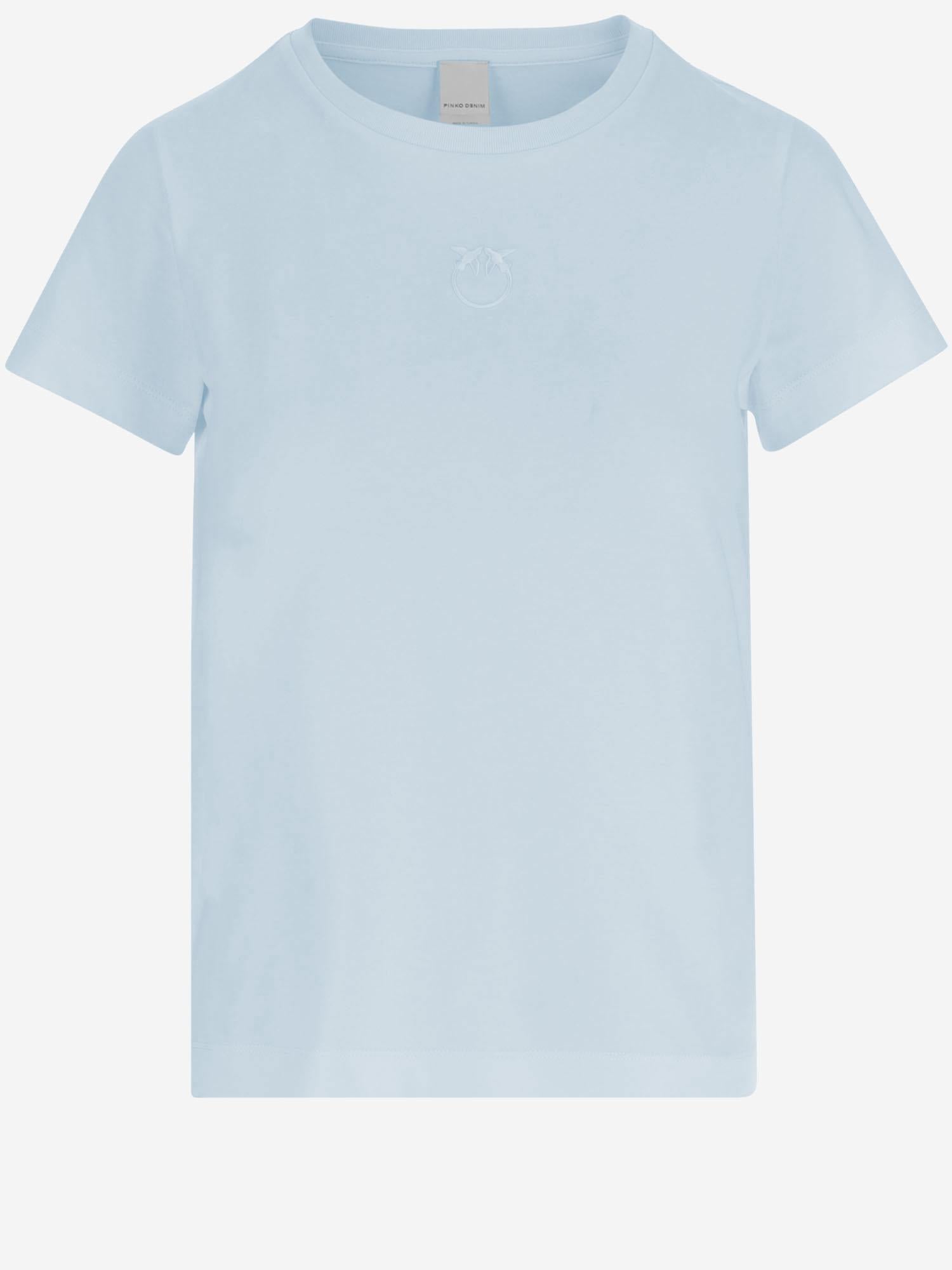 T-SHIRT BUSSOLOTTO IN COTONE CON LOGO 100355 A339E87 PINKO 
