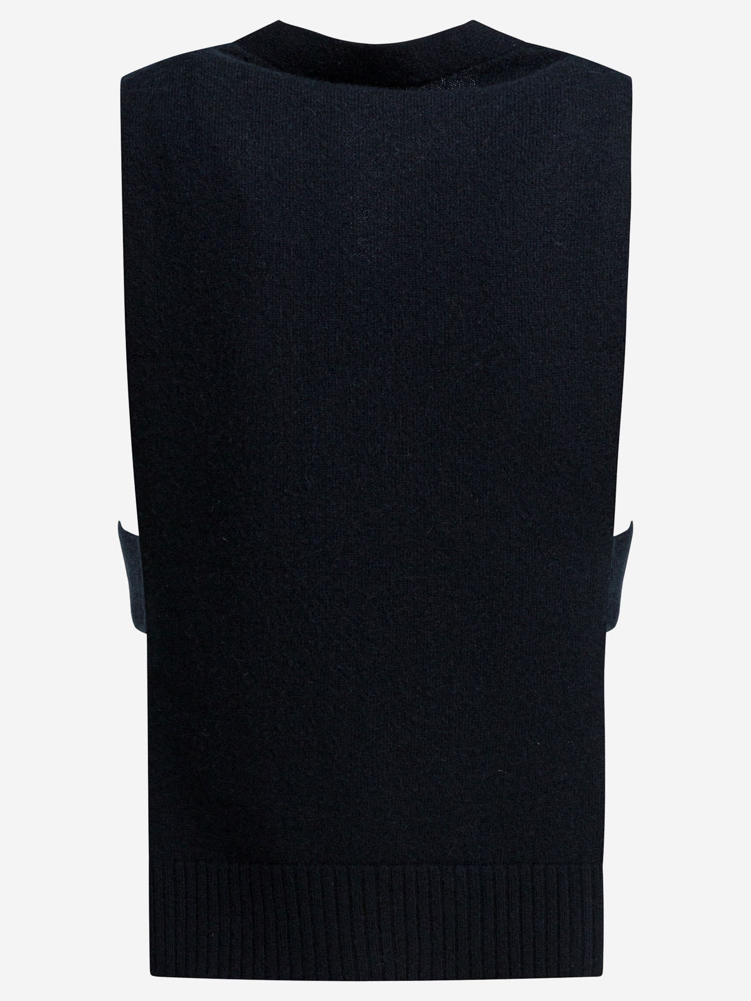 GILET IN CASHMERE CON LOGO MMV380 19RLF0008 MIU MIU 