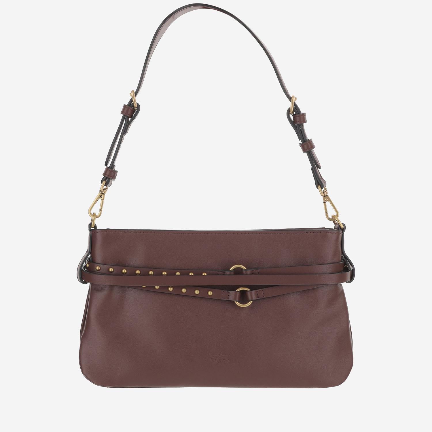 BORSA A SPALLA IN PELLE 106177 A0QOR49Q PINKO 