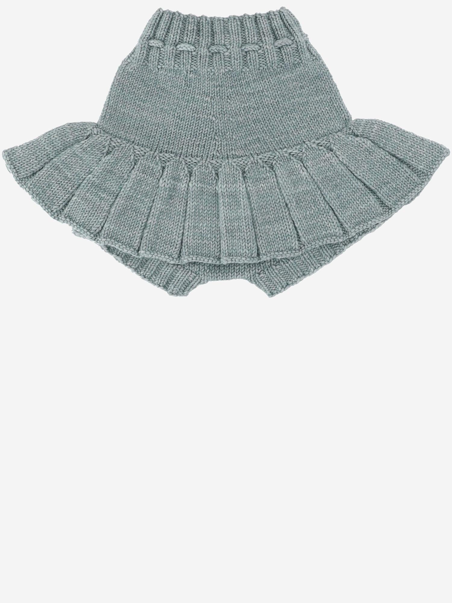 GONNA IN LANA CON SHORTS INTEGRATI E COULISSE K1003W25 315 MISHA & PUFF KIDS 