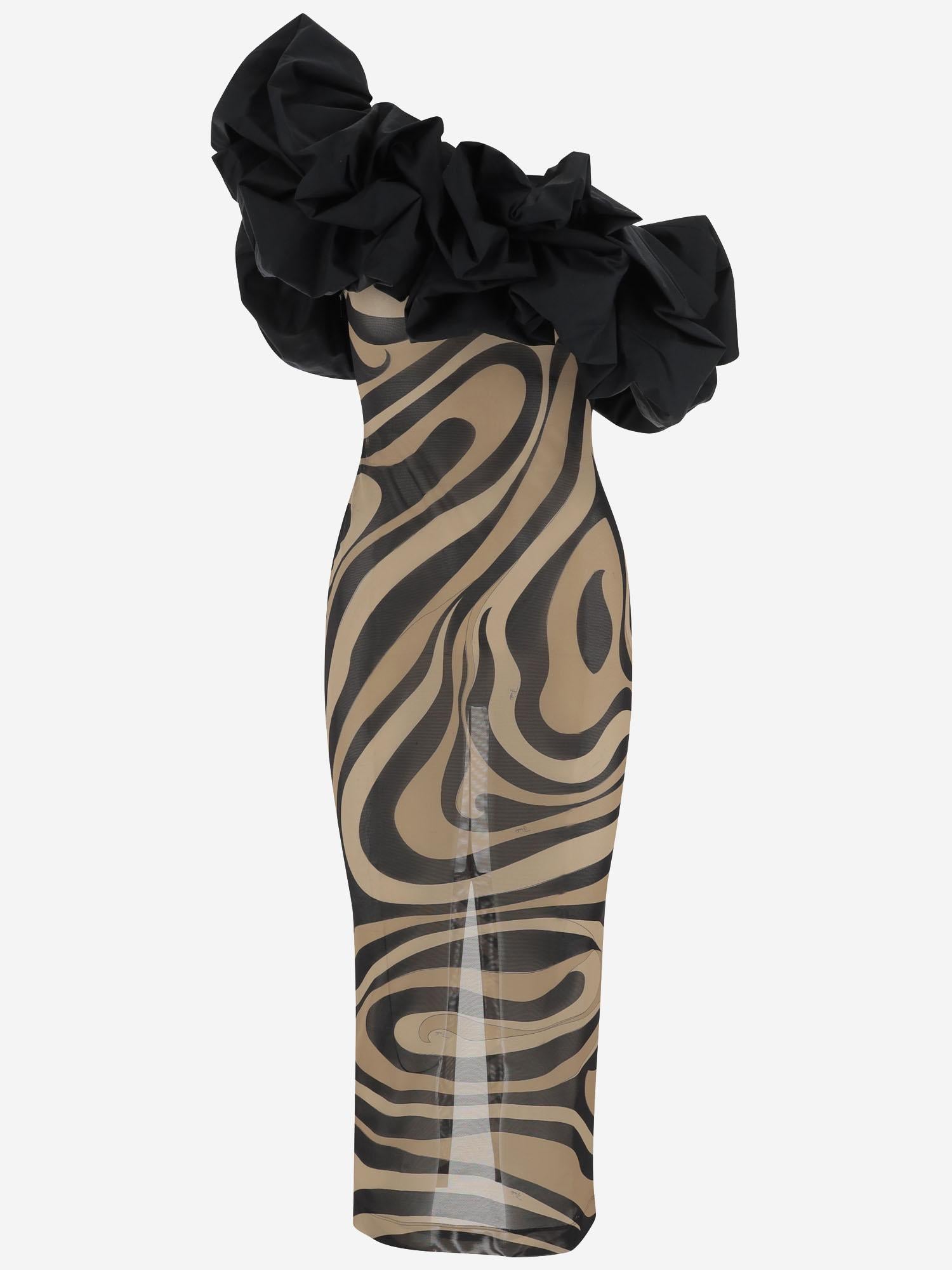 Abito Lungo Monospalla in cotone 5HRI10 5H603999 EMILIO PUCCI 