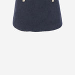 MINI GONNA IN TESSUTO BOUCLÉ PF25034PBL BLUE SELF PORTRAIT 