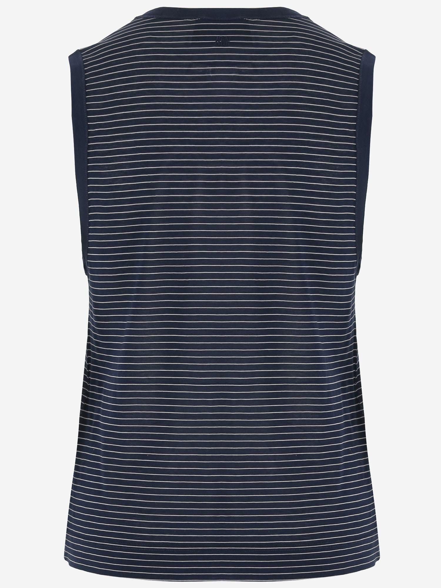 TOP IN COTONE CON MOTIVO A RIGHE FTP818JE0212 A044 AMI 