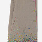 Giacca in lino con perline DLWPJNFL01E GREEN PERO 