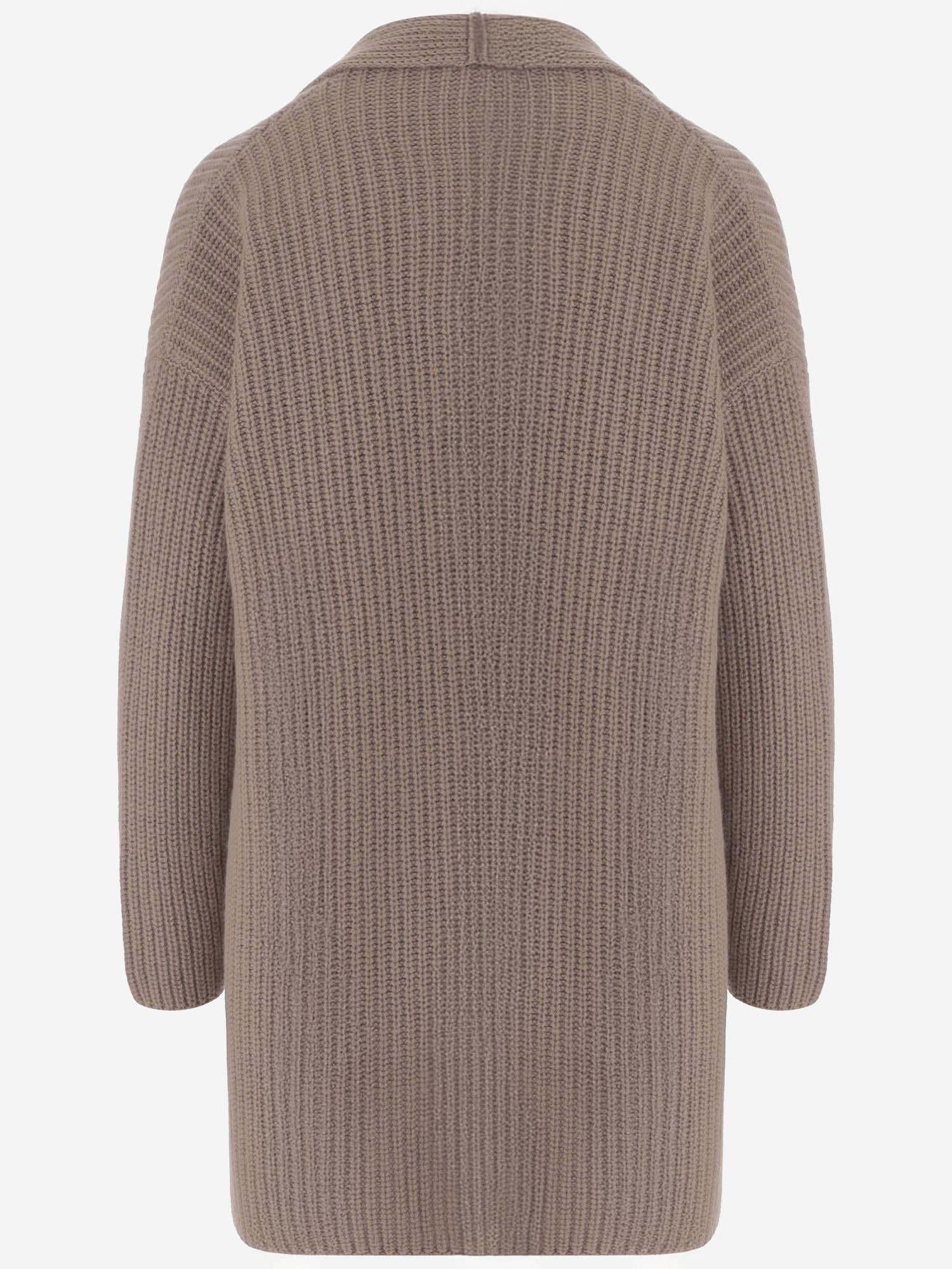 CARDIGAN IN CASHMERE CON LAVORAZIONE A COSTE R2C132 414 BRUNO MANETTI 