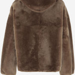 GIACCA REVERSIBILE IN SHEARLING 25069 300MASTICE BLANCHA 