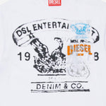 T-SHIRT TDERSIM OVER IN COTONE CON LOGO J02583 KYAYSK100 DIESEL KIDS 
