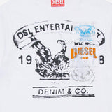 T-SHIRT TDERSIM OVER IN COTONE CON LOGO J02583 KYAYSK100 DIESEL KIDS 