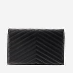 PORTAFOGLIO MONOGRAM ON CHAIN 377828 BOW011000 SAINT LAURENT 