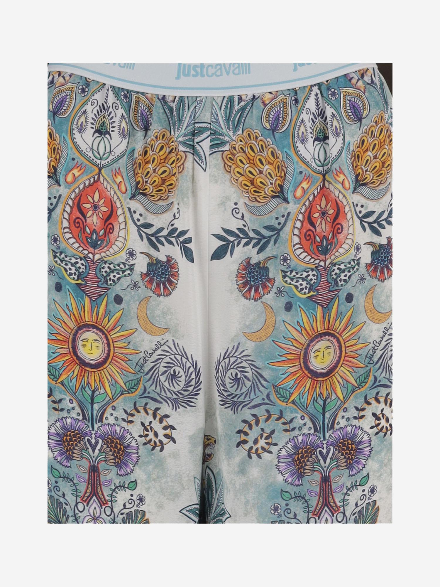 PANTALONI IN VISCOSA CON STAMPA FLOREALE 80PAA120 NS837217 JUST CAVALLI 