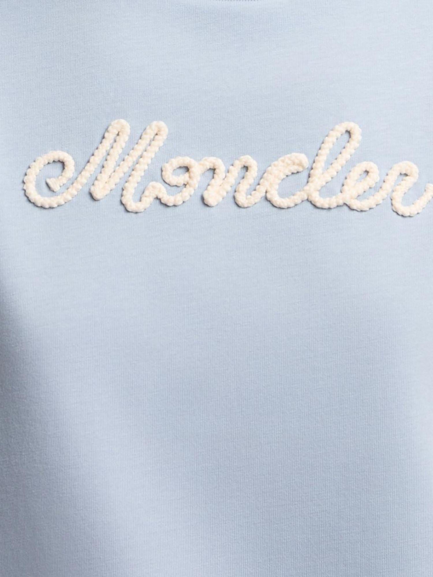 T-SHIRT IN COTONE CON LOGO RICAMATO 8C00051 89AUG700 MONCLER 